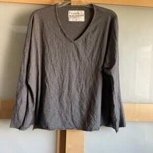 Frank & Eileen Deep V Neck Tee Shirt Gray
